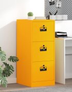 vidaXL Кабинет за файлове с чекмедже Горчично жълто 44 x 50 x 106.5 см