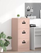 vidaXL Кабинет за файлове с чекмедже Розово 455 x 42 x 1065 см