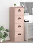 vidaXL Кабинет за файлове с чекмедже Розово 455 x 42 x 139 см