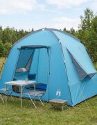 vidaXL Кабинна палатка с покрив Синьо 210 x 210 x 138 см Полиестер