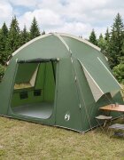 vidaXL Кабинна палатка с покрив Зелено 210 x 210 x 138 см Полиестер