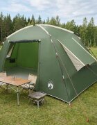 vidaXL Кабинна палатка с покрив Зелено 400 x 210 x 180 см Полиестер