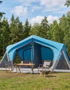 vidaXL Кабинна палатка Синьо 480 x 273 x 205 см Полиестер и стомана