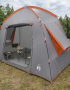 vidaXL Кабинна палатка Сив и оранжев 210 x 210 x 138 см Полиестер