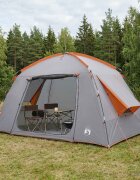 vidaXL Кабинна палатка Сив и оранжев 300 x 210 x 156 см Полиестер