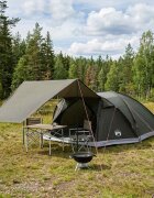 vidaXL Кабинна палатка Военнозелен 8-местна Полиестер и стомана