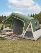 vidaXL Кабинна палатка Зелено 480 x 273 x 205 см Полиестер и стомана