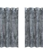 vidaXL Кадифени завеси 2 бр. Сребристо сиво 175 x 140 см Кадифе