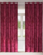 vidaXL Кадифени завеси 2 бр. виненочервен 225 x 140 см Кадифе