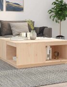 vidaXL Кафе маса 100x101x405 см борово дърво масив