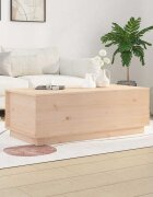 vidaXL Кафе маса 100x50x35 см борово дърво масив