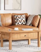 vidaXL Кафе маса 100x60x435 см бор масив Panama Range