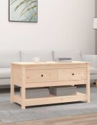 vidaXL Кафе маса 102x49x55 см борово дърво масив