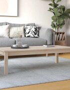 vidaXL Кафе маса 110x50x30 см борово дърво масив