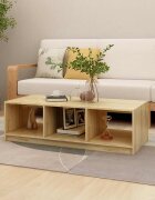 vidaXL Кафе маса 110x50x34 см борово дърво масив