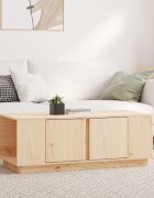 vidaXL Кафе маса 110x50x40 см борово дърво масив