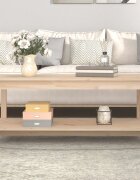 vidaXL Кафе маса 110x55x45 см борово дърво масив