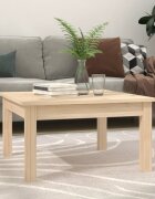 vidaXL Кафе маса 55x55x30 см борово дърво масив