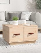 vidaXL Кафе маса 60x53x35 см борово дърво масив