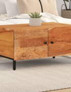 vidaXL Кафе маса 80x50x40 см масивна акация
