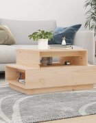 vidaXL Кафе маса 80x55x405 см борово дърво масив
