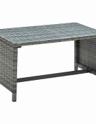 vidaXL Кафе маса антрацит 70x40x38 см полиратан