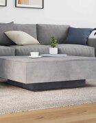 vidaXL Кафе маса бетонно сива 100x100x31 см инженерно дърво