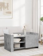 vidaXL Кафе маса бетонно сива 100x50x50 см инженерно дърво