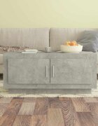 vidaXL Кафе маса бетонно сива 102x50x45 см инженерно дърво