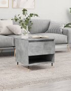 vidaXL Кафе маса бетонно сива 50x46x50 см инженерно дърво