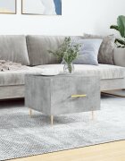 vidaXL Кафе маса бетонно сива 50x50x40 см инженерно дърво
