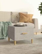 vidaXL Кафе маса бетонно сива 50x50x40см инженерно дърво