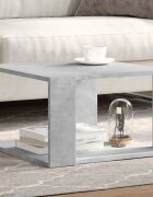 vidaXL Кафе маса бетонно сива 515x515x30 см инженерно дърво