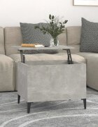 vidaXL Кафе маса бетонно сива 60x445x45 см инженерно дърво