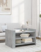 vidaXL Кафе маса бетонно сива 80x50x50 см инженерно дърво