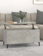 vidaXL Кафе маса бетонно сива 90x445x45 см инженерно дърво