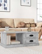 vidaXL Кафе маса бетонно сива 90x50x35 см инженерно дърво