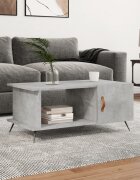 vidaXL Кафе маса бетонно сива 90x50x40 см инженерно дърво