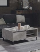 vidaXL Кафе маса бетонно сива 90x60x35 см инженерно дърво