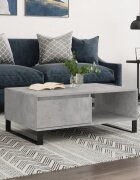 vidaXL Кафе маса бетонно сива 90x60x35 см инженерно дърво