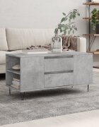vidaXL Кафе маса бетонно сиви 102x445x50 см инженерно дърво
