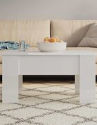 vidaXL Кафе маса бял гланц 79x49x41 см инженерно дърво