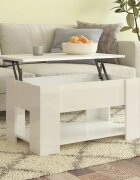 vidaXL Кафе маса бял гланц 79x49x41 см инженерно дърво