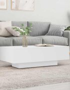 vidaXL Кафе маса бяла 100x495x31 см инженерно дърво