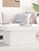 vidaXL Кафе маса бяла 100x55x40 см инженерно дърво