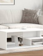 vidaXL Кафе маса бяла 102x55x35 см инженерно дърво