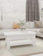 vidaXL Кафе маса бяла 102x55x42 см инженерно дърво