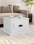 vidaXL Кафе маса бяла 50x50x35 см инженерно дърво