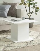 vidaXL Кафе маса бяла 555x555x40 см инженерно дърво