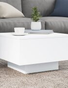 vidaXL Кафе маса бяла 55x55x31 см инженерно дърво